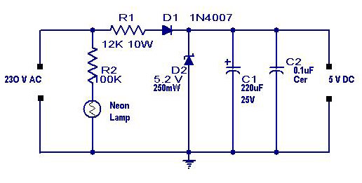 Transformerless Power Supply Transformerless Power Supply Circuit