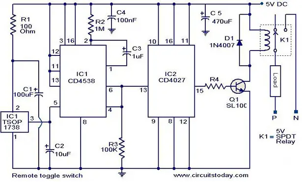 Remote Toggle Switch Circuit