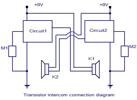 Transistor intercom circuit. rj11 wiring wall schematic 