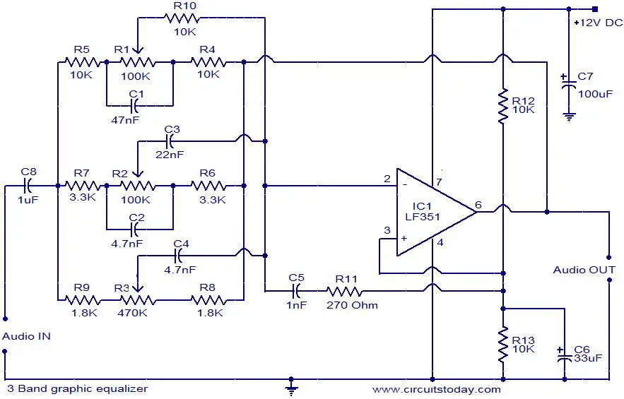 Konserveringsmiddel Valg Næste 3 Band graphic equalizer circuit