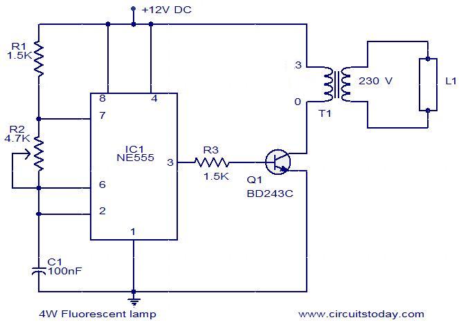 Dimmer Switch For Fluorescent Lights Wiring Diagram from www.circuitstoday.com