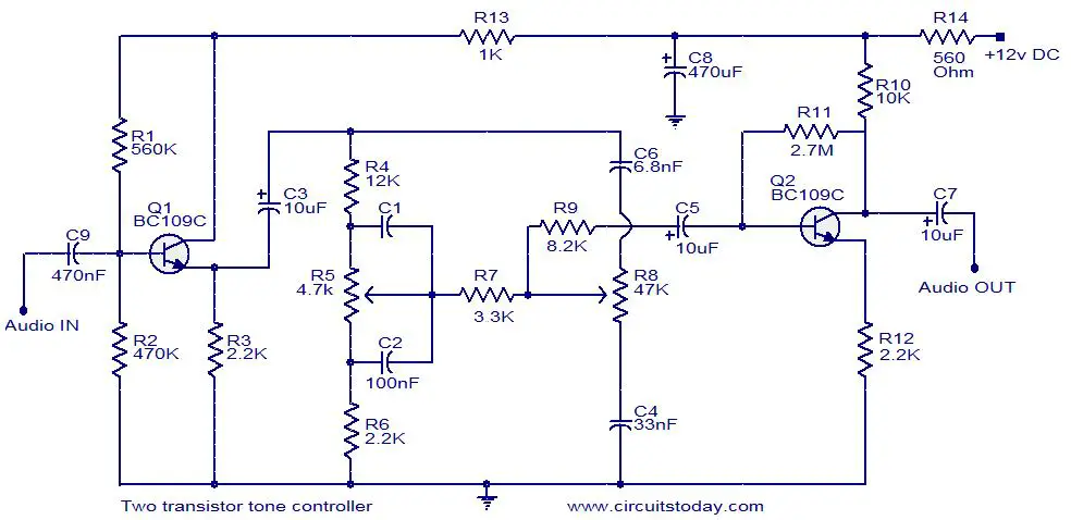 two-transistor-tone-controller-circuit