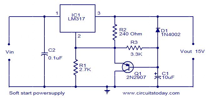 Soft start circuit problem  Electronics Forum (Circuits, Projects