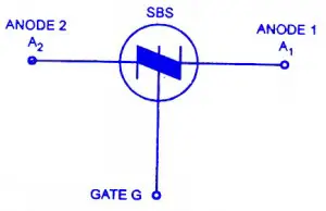 Silicon Bilateral Switch - SBS Symbol Silicon Bilateral Switch