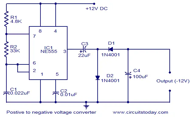 positive to negative voltage converter