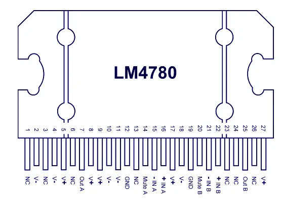 LM4780 pin configuration