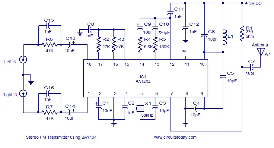 FM transmitter stereo fm transmitter