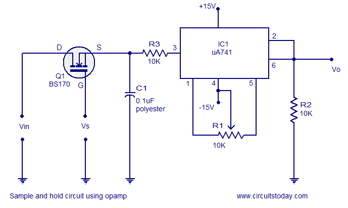 sample and hold circuit sanple and hold circuit using opamp