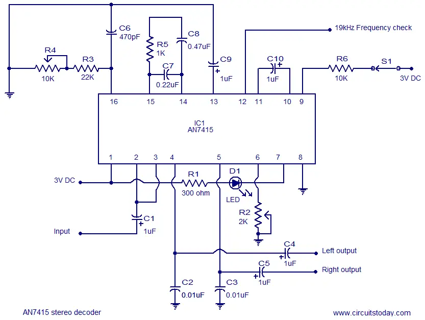 AN7415 stereo decoder fm stereo decoder