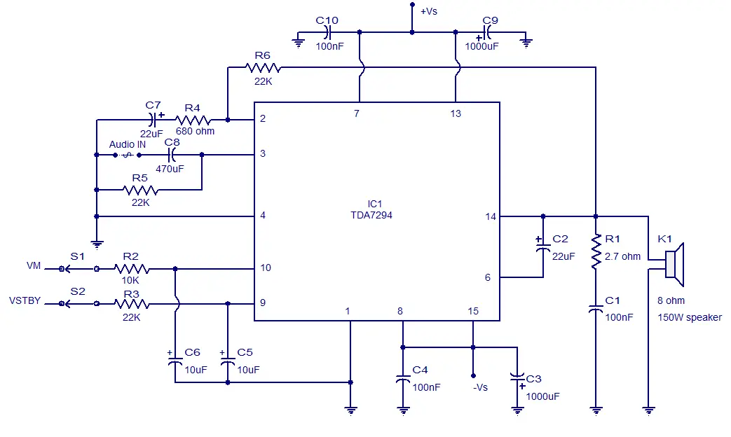 Tda7294 100w Audio Amplifier