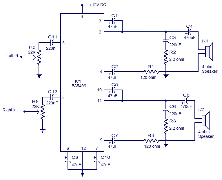 Wiring Diagram For Car Stereo Amp from www.circuitstoday.com