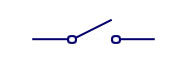 On Off Switch (SPST) Circuit Symbol