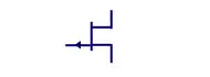 p-channel Junction Field Effect Transistor (FET) Circuit Symbol