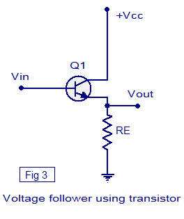 voltage buffer using transistor