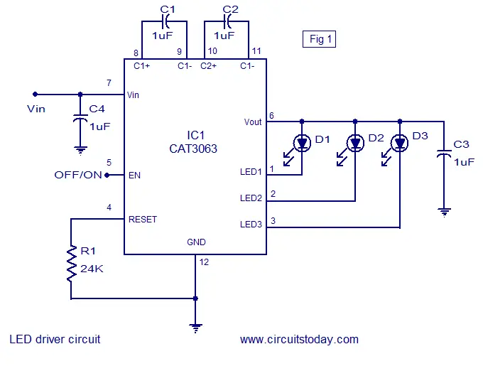 Led Driver Wiring Diagram from www.circuitstoday.com