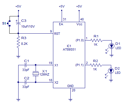 blinking 2 led alternatively 8051 blinking 2 led alternatively 8051