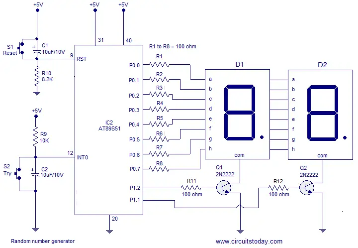 random number 8051 random number generator using 8051