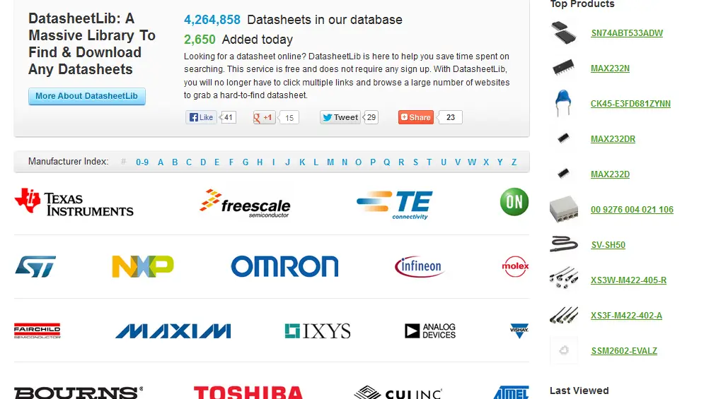datasheets Datasheet Library