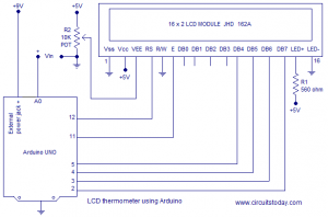 Simple 0-5V three digit voltmeter using arduino. 50mV sensitivity