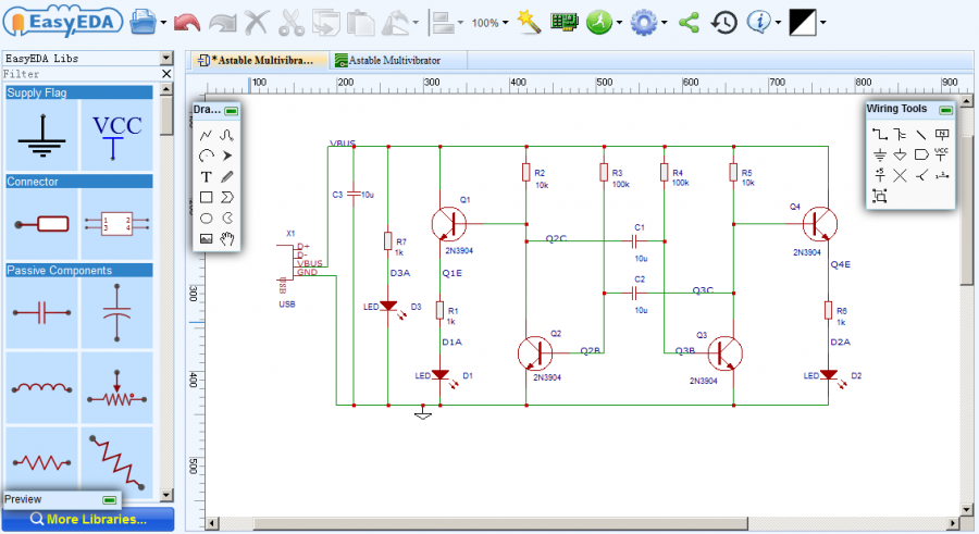 Build PCB Online using Web Based EDA Tools