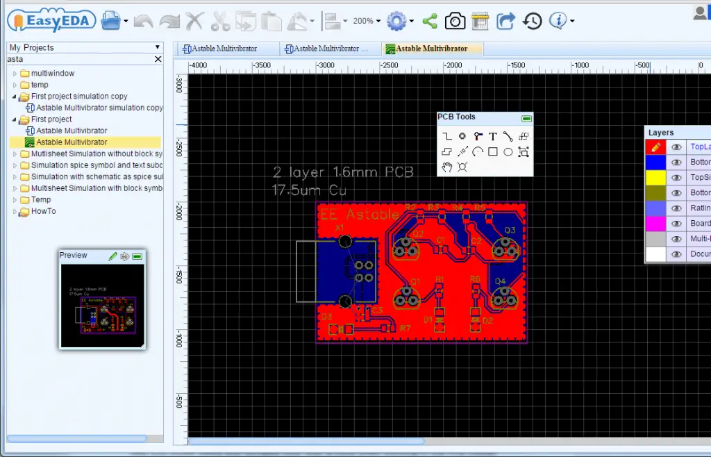 PCB Design using Online EDA Tool