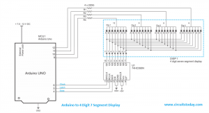 Arduino and Seven Segment Display-Interfacing