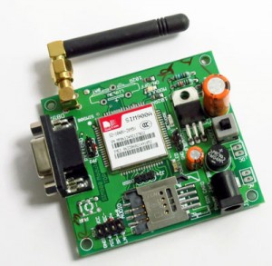 burglar alarm with sms alert - circuit diagram