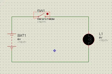 Circuit diagram for Momentary Action switch