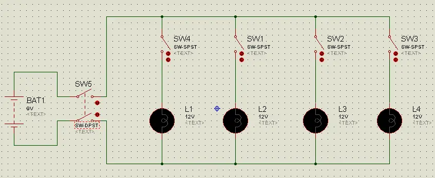 Circuit diagram for switch board connections example