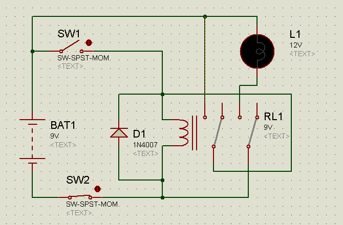 Proteus Tutorial-Switches and Relays-Types-Screenshots motor starter wiring simulation 