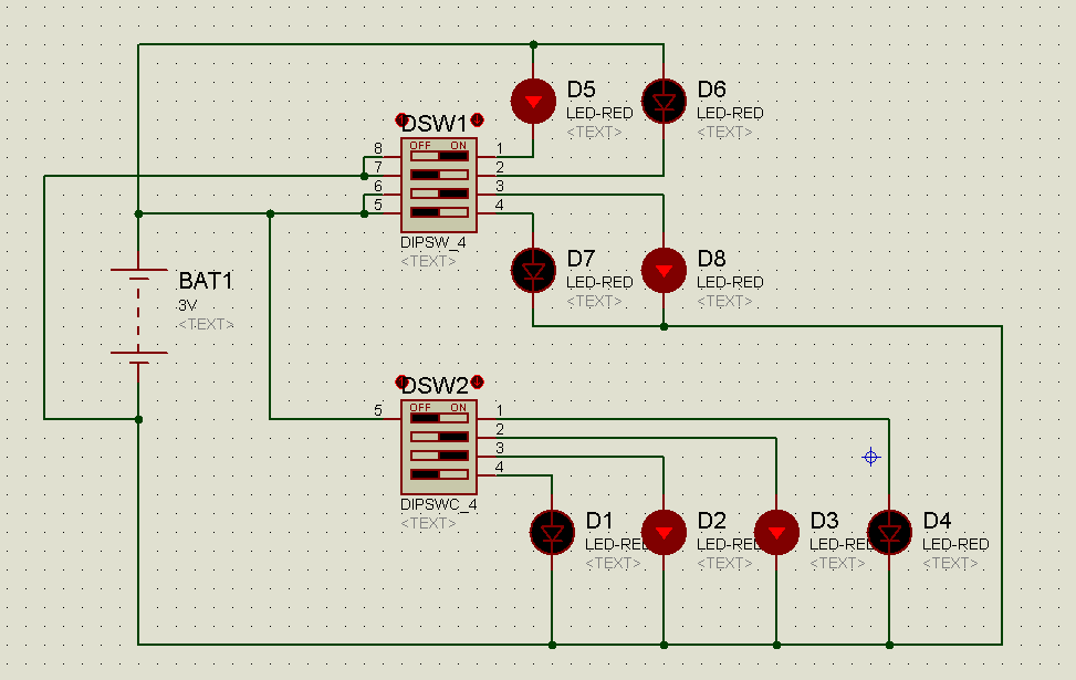 Simulation of DIP switches Example