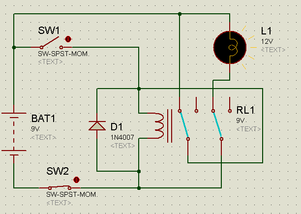 Simulation of relay latching