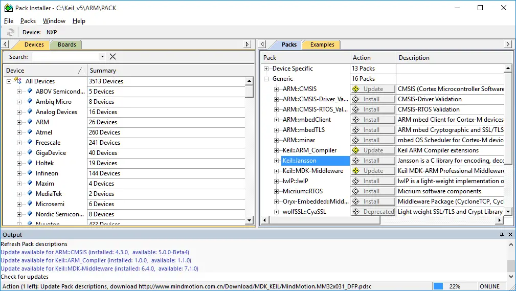 ARM Devices and Software Listed
