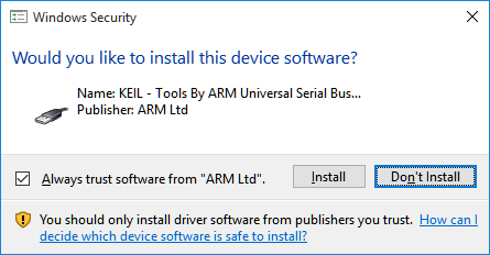 Windows Security - Driver Installation Notification