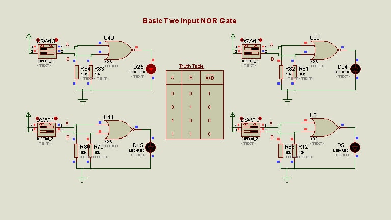 NOR Gate operation
