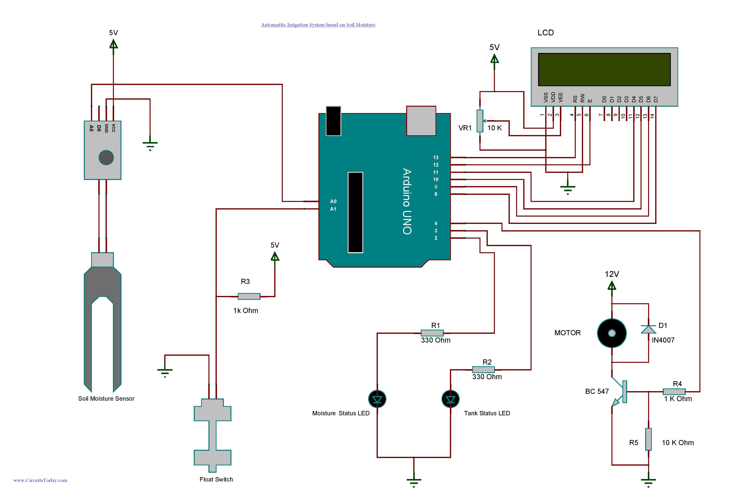 Arduino Irrigation And Automatic Plant Watering With Soil