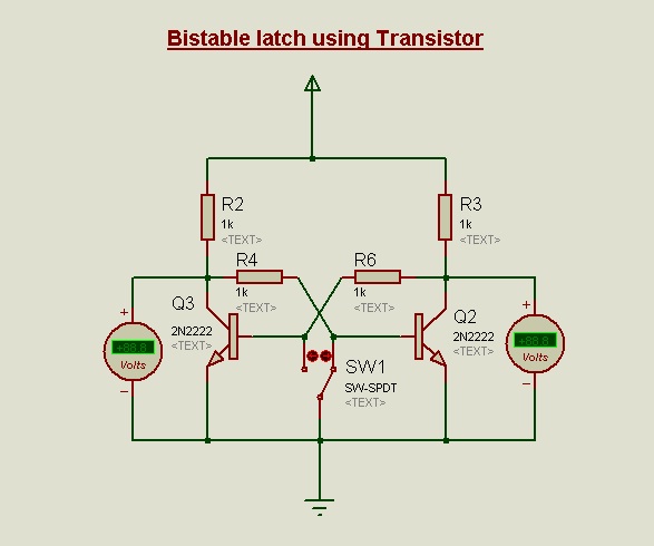 Circuit diagram for Bi-stable latch