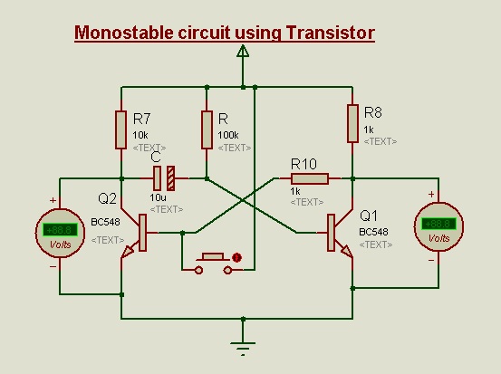 Circuit diagram for Mono-stable latch