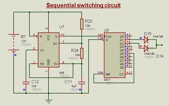 Sequential Runner Using 555-Timer