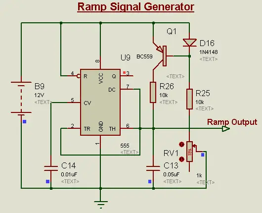 Ramp Signal Generator Using 555-Timer
