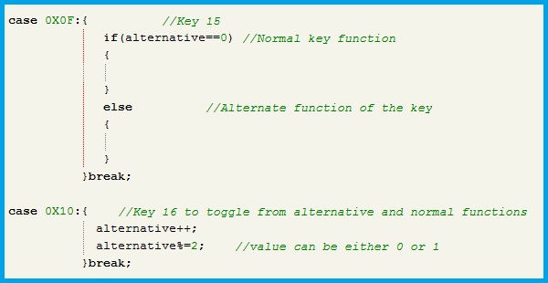 Program for Alternate Key Function