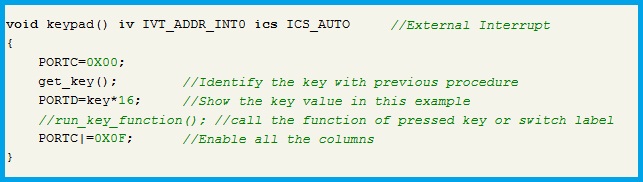 Interrupt driven programmin