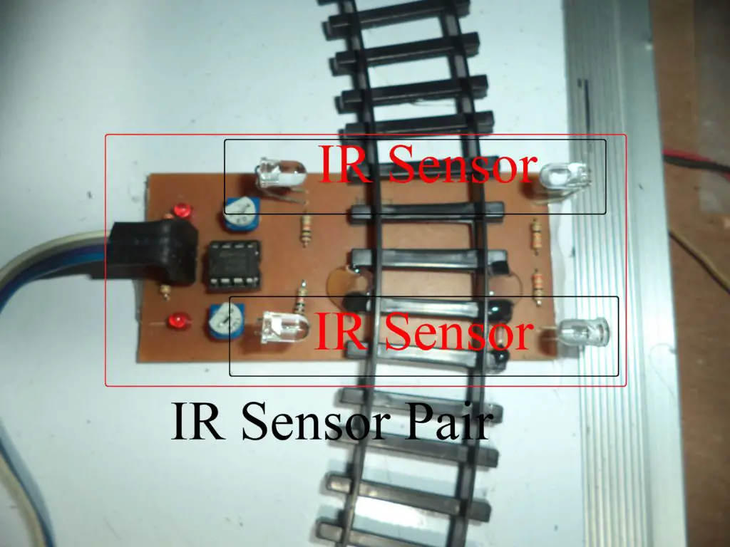 IR Sensors Placed Along Railway Track