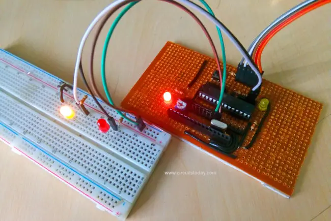 Blinking Two LED’s Using ATmega328