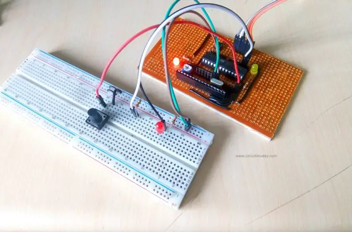 Control Two LED using Push button switch