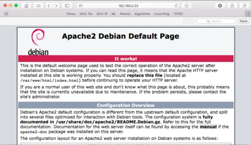 Default Apache Debian Page