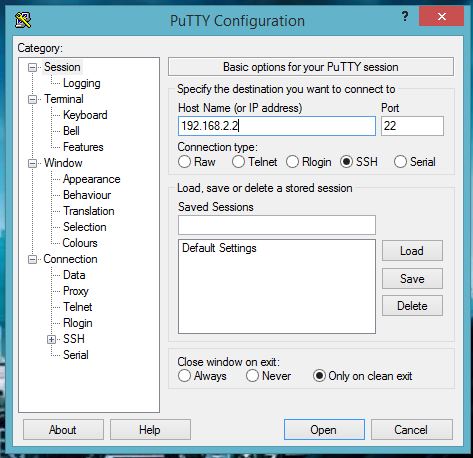 PuTTY Configuration
