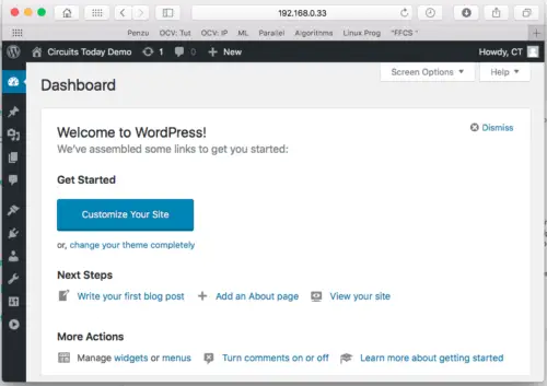 WP Customization Page