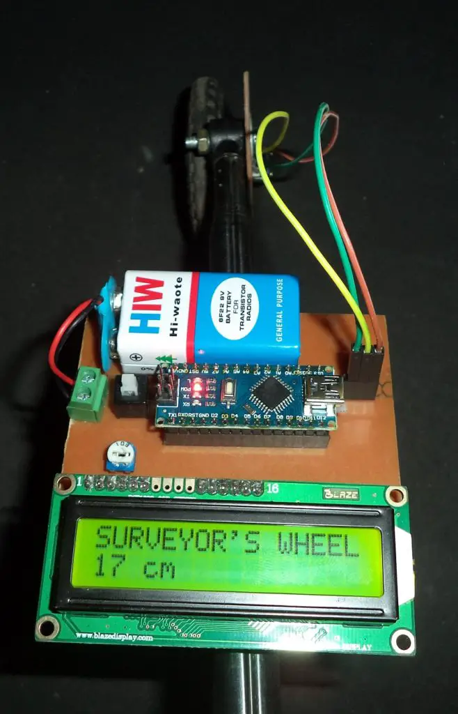 Measuring Wheel/Surveyor's Wheel Using Arduino & Rotary Encoder