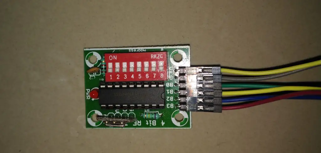 Encoder connected to RF Transmitter